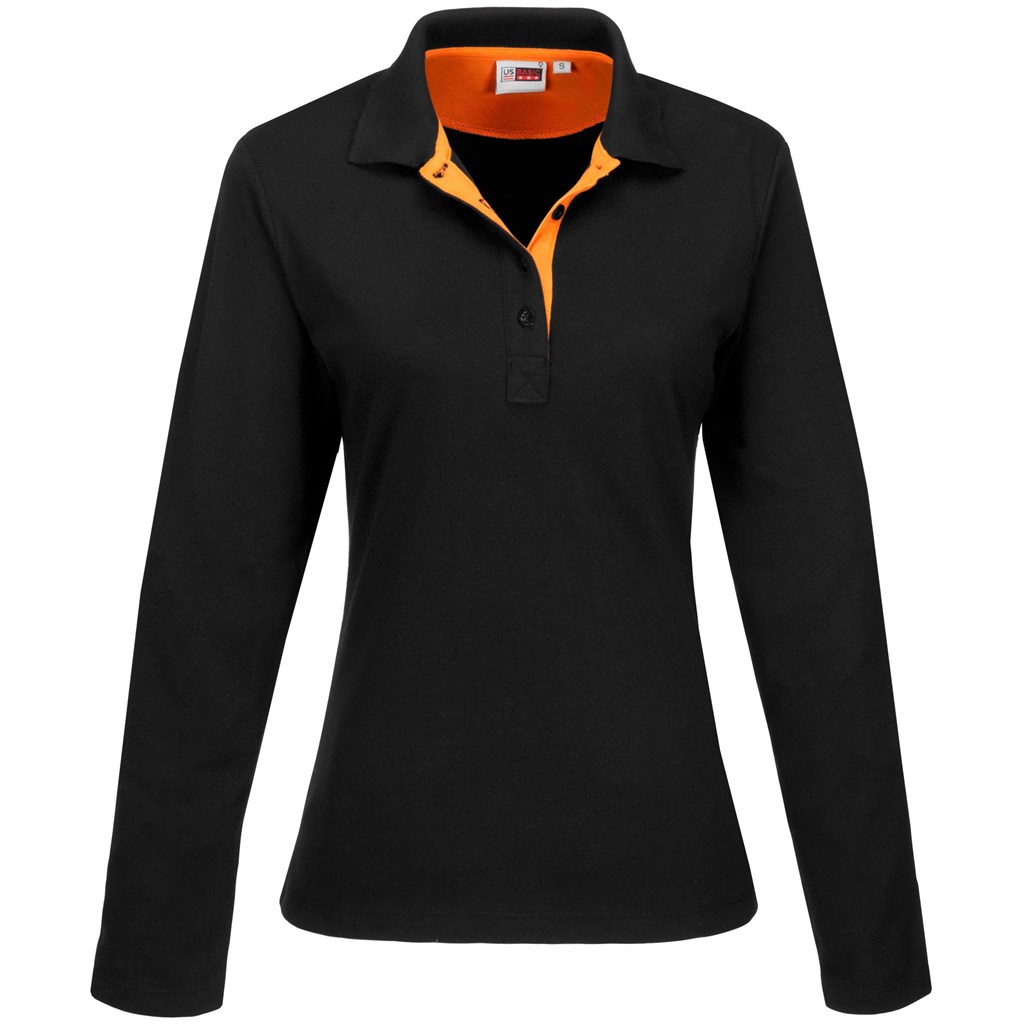 Ladies Long Sleeve Solo Golf Shirt - Image 2