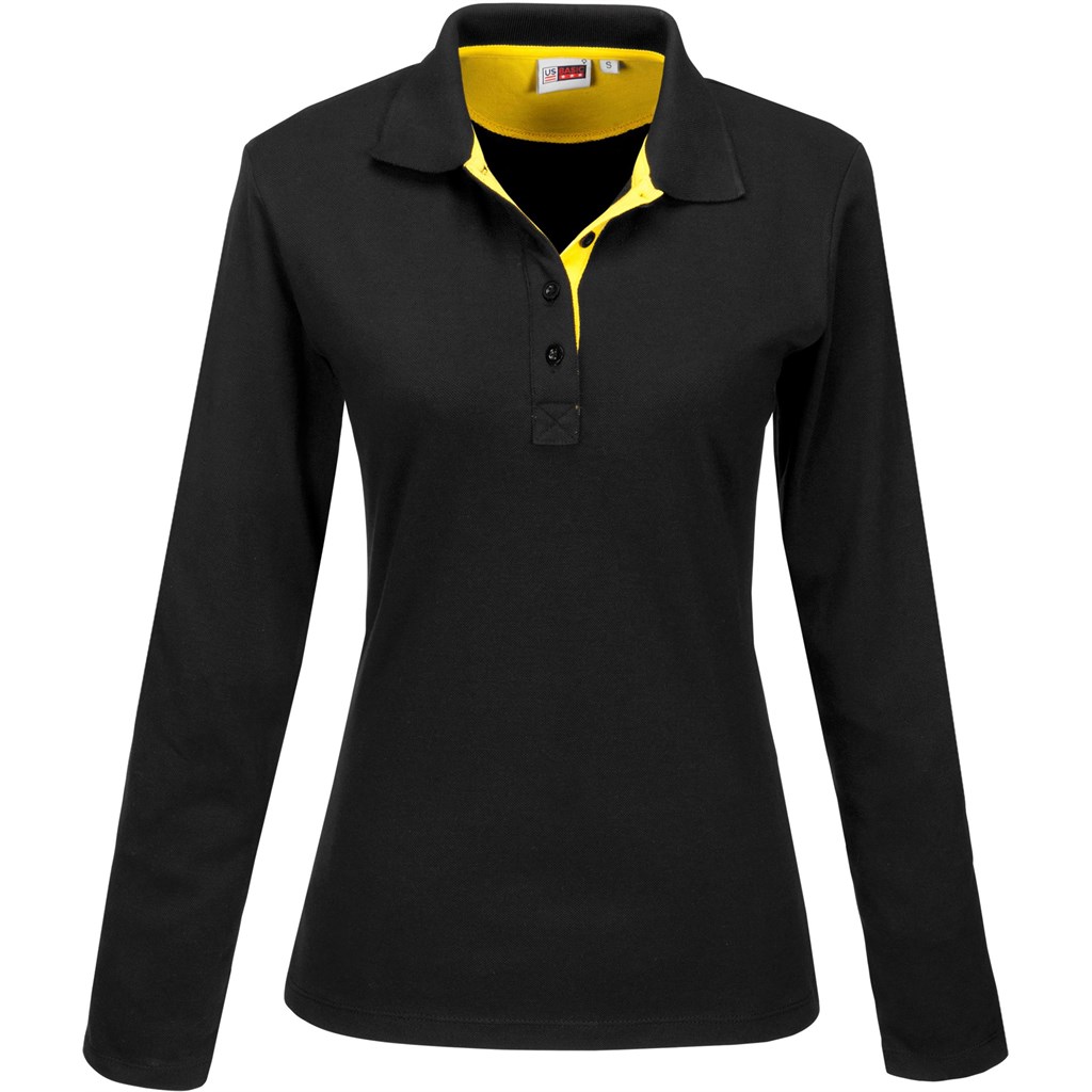 Ladies Long Sleeve Solo Golf Shirt - Image 3