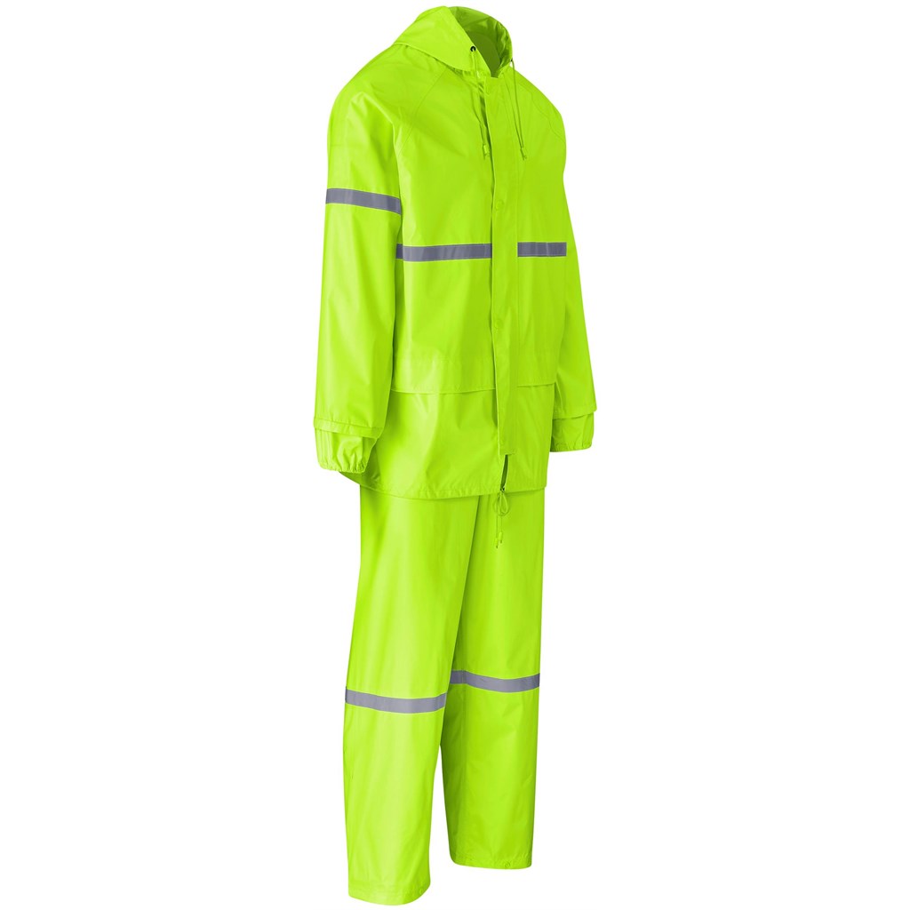 Outdoor Hi-Viz Reflective Polyester/PVC Rainsuit - Image 3