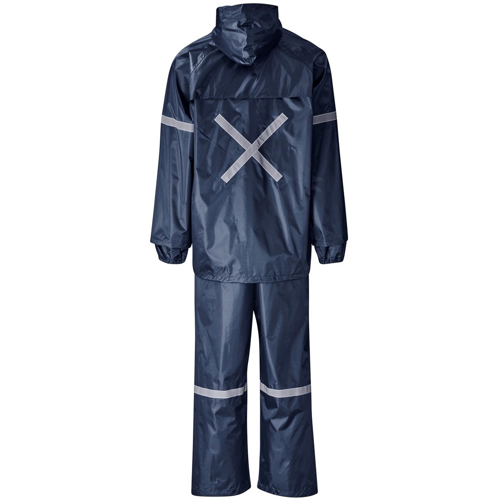 Outdoor Hi-Viz Reflective Polyester/PVC Rainsuit - Image 8