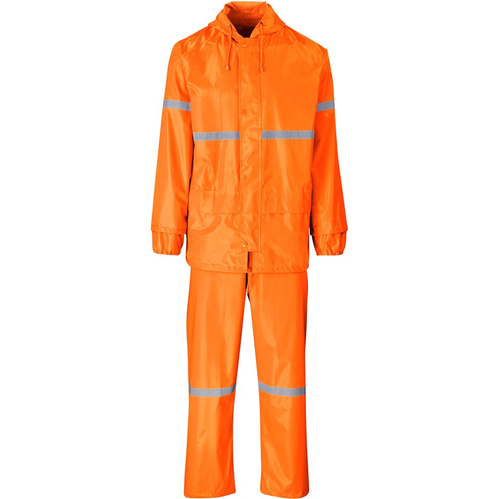 Outdoor Hi-Viz Reflective Polyester/PVC Rainsuit - Image 9