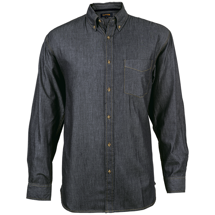 Denver Denim Shirt Long Sleeve Mens - Image 2