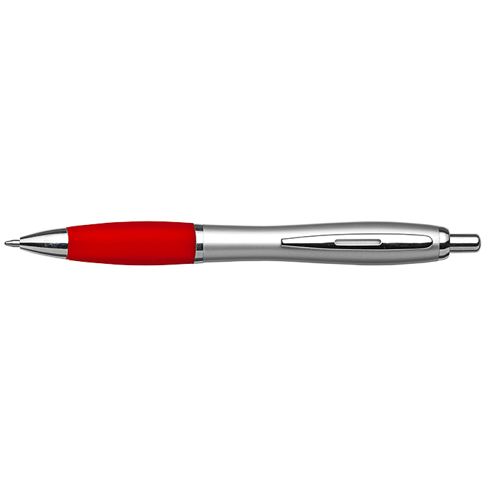 Silver Barrel Curved Design Ballpoint Pen - Image 6