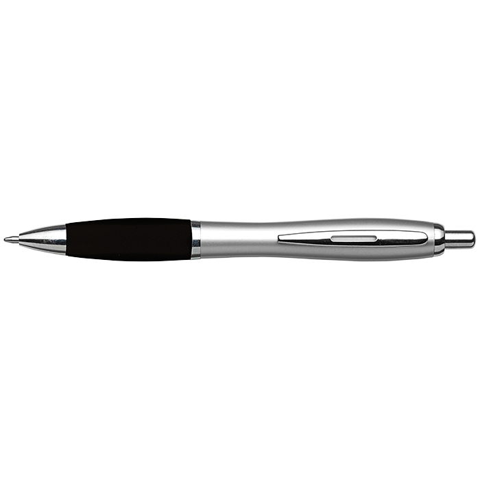 Silver Barrel Curved Design Ballpoint Pen - Image 9