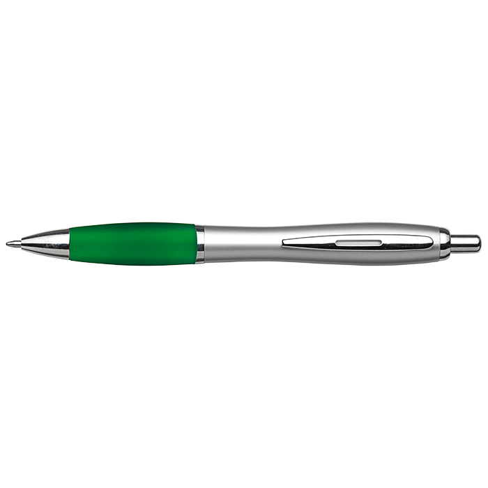 Silver Barrel Curved Design Ballpoint Pen - Image 8