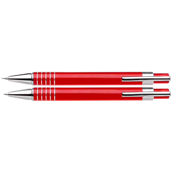 Lacquered Barrel Matching Ballpoint Pen and Clutch Pencil Se - Image 2