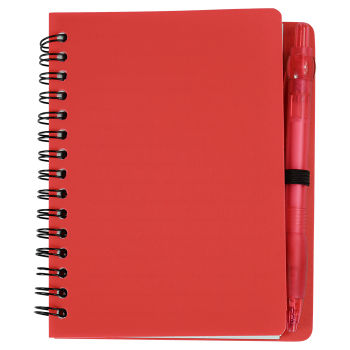 Mini Spiral Notebook with Pen - Image 3