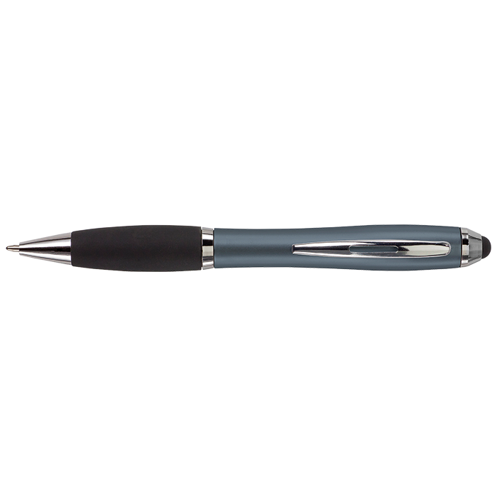 Ballpoint with Rubber Grip and Stylus - Image 2