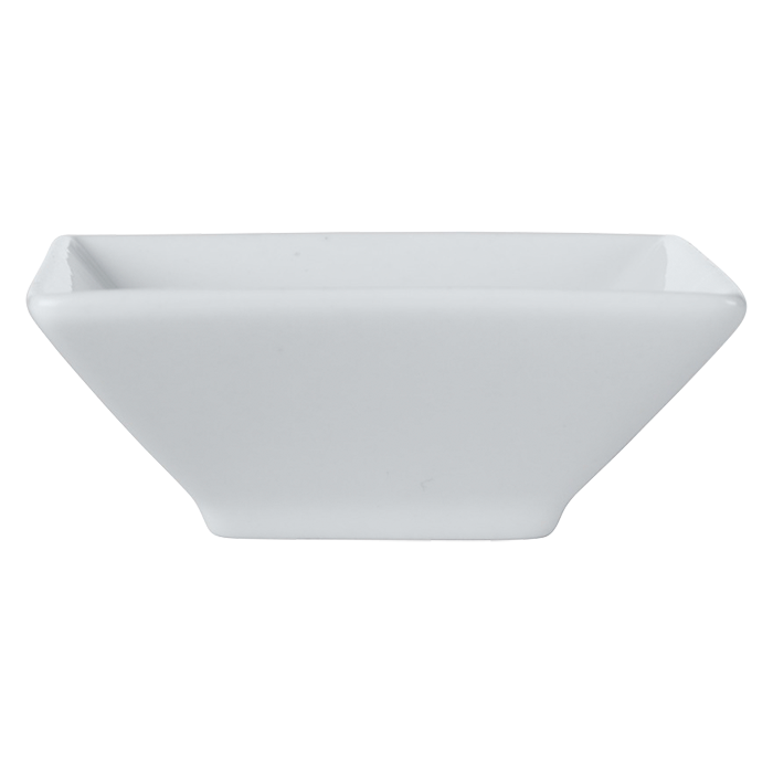 White Basics Square Footed Sauce Dish