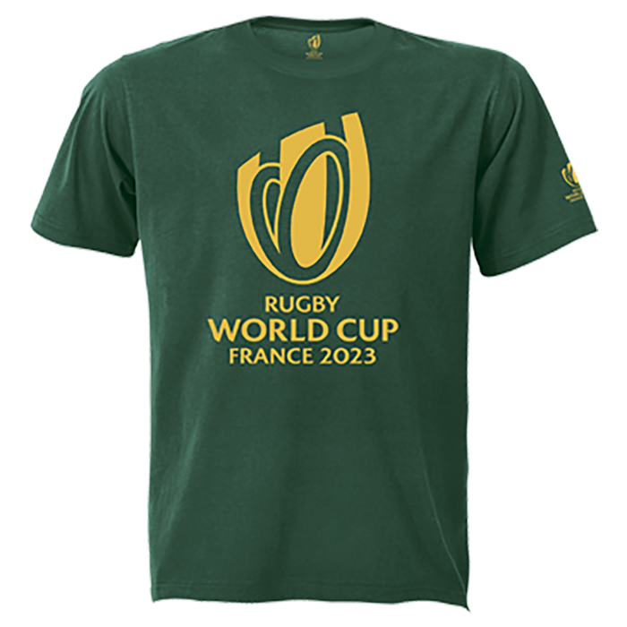 160g Single Jersey RWC 2023 Tee Gold Trophy Print Mens