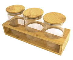 3-Piece Storage Jars & Stand