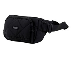 Quilted Double Pocket Moon Bag