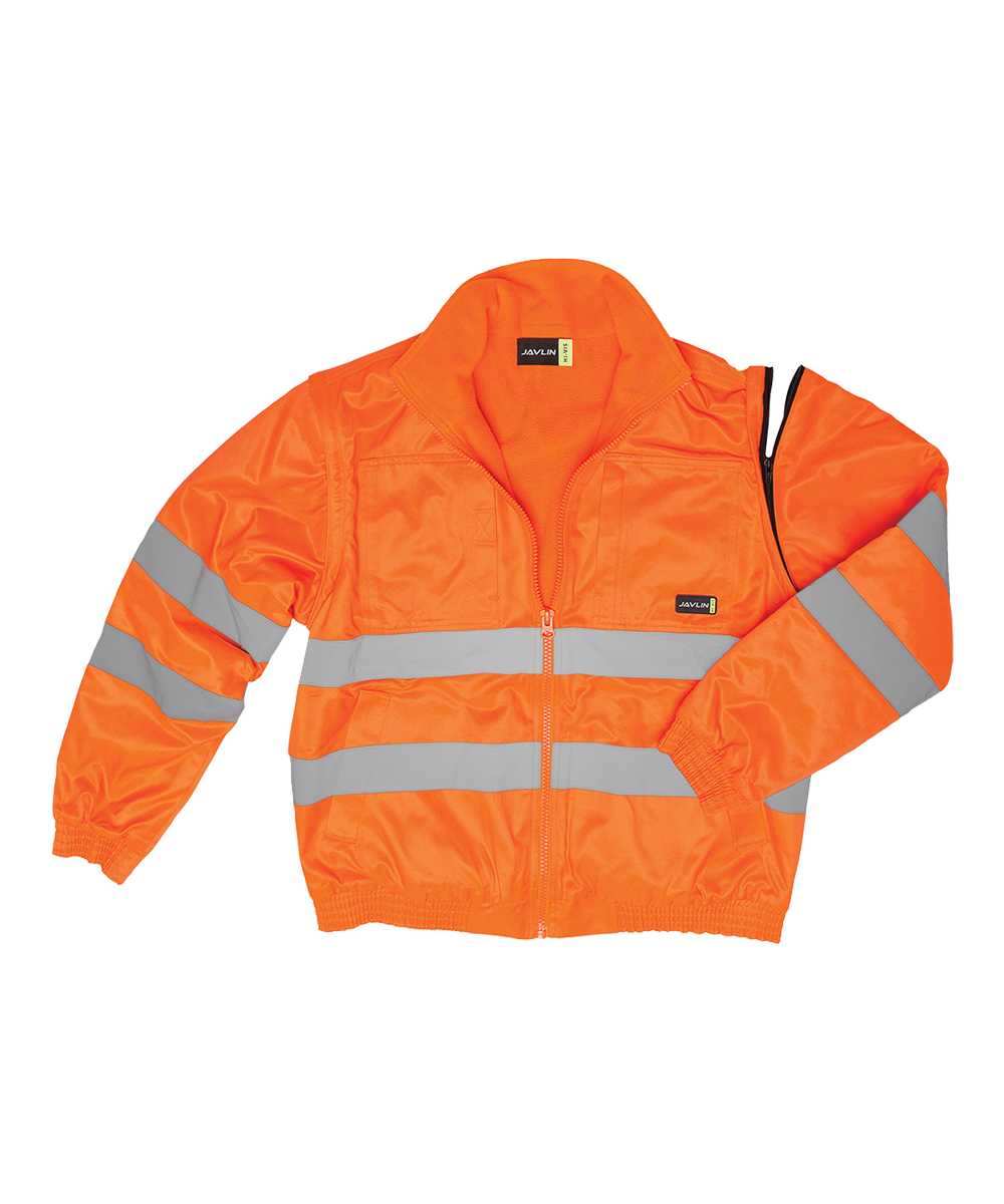 Hi-Vis Fleece Lined Bomber Jacket - Image 2