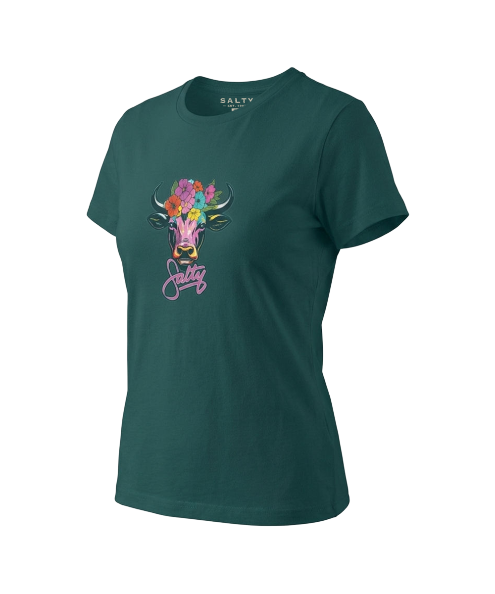 Salty Womens T-Shirt Floral Nguni