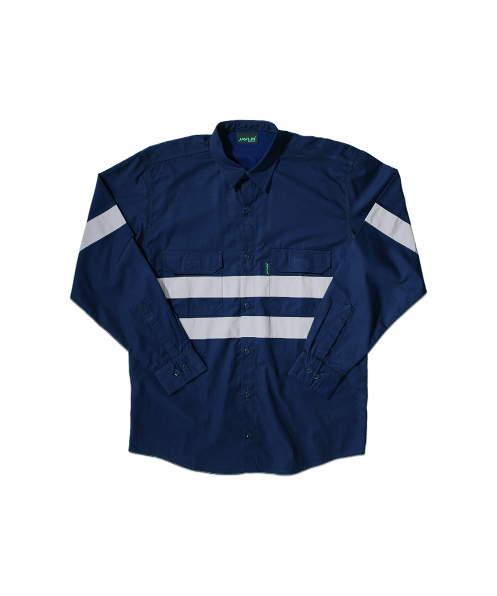 Hi-Vis Vented Long Sleeve Work Shirt