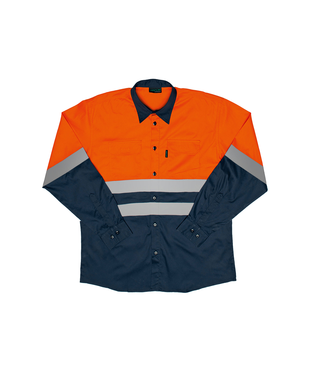 Hi-Vis Two Tone Vented Long Sleeve Work Shirt