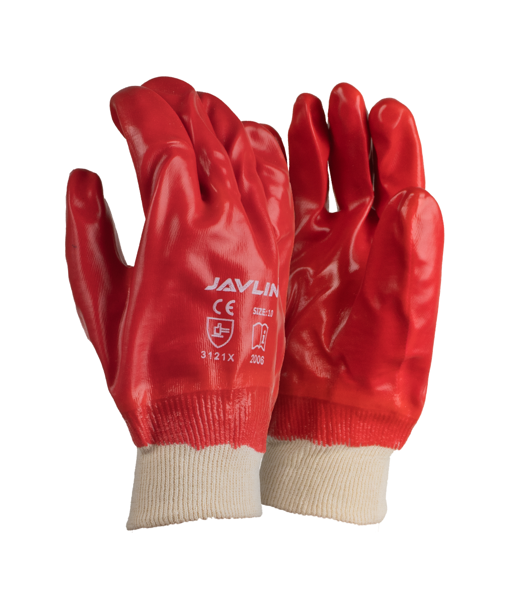 PVC Medium Weight Knit Wrist Gloves