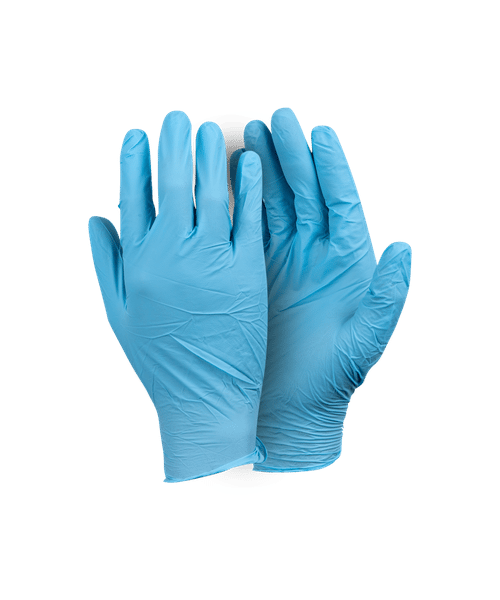 Blue Nitrile Examination Gloves Unpowdered