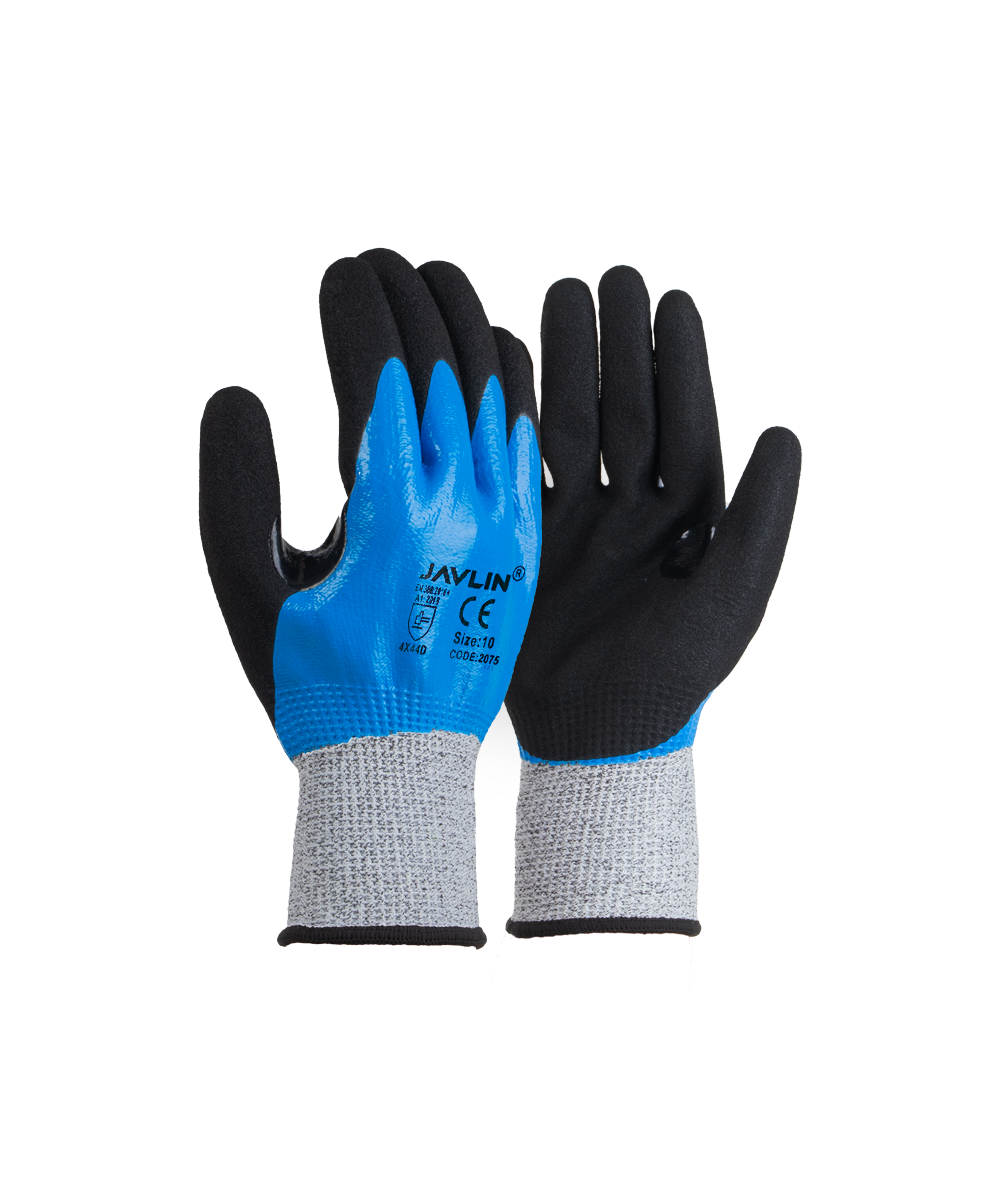 Cut 5/D Liner -fully coated nitrile glove with reinforced thumb crotch