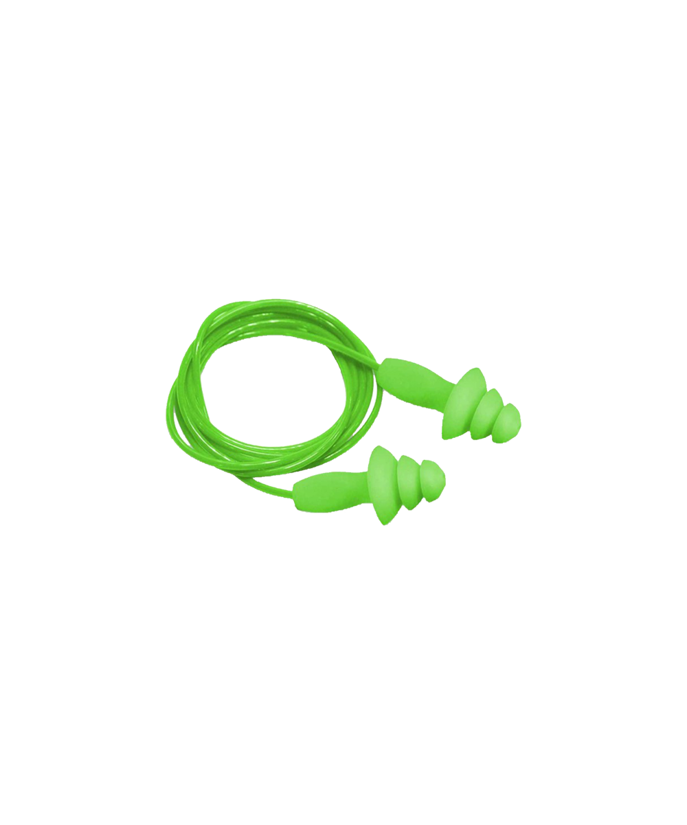 Reusable Green Corded Ear Plugs