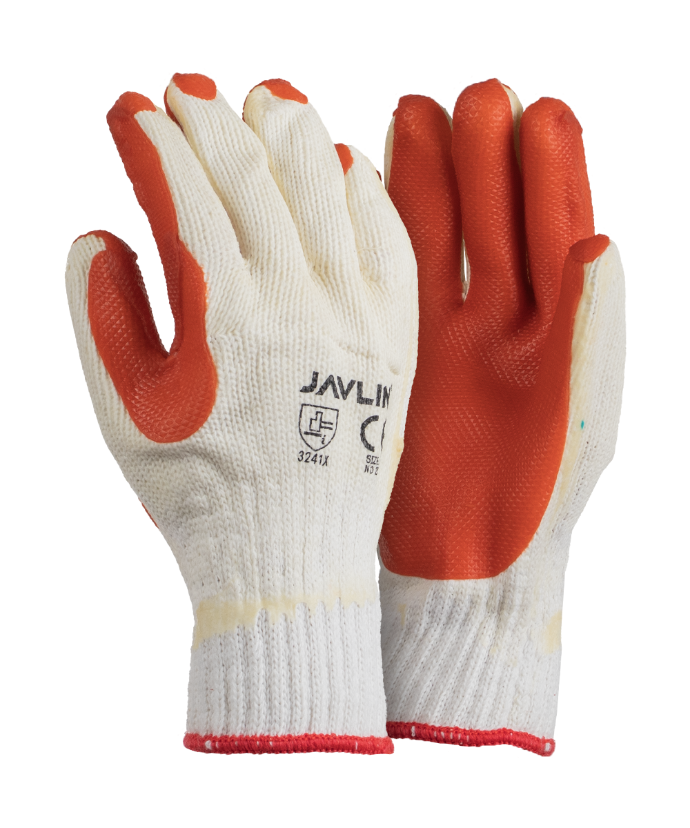 Premium Crayfish Orange Rubber Coated Gloves