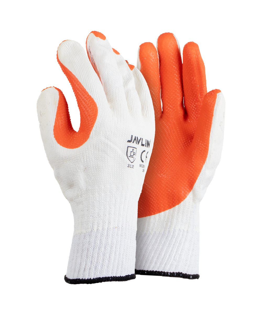Crayfish Orange Rubber Coated Gloves