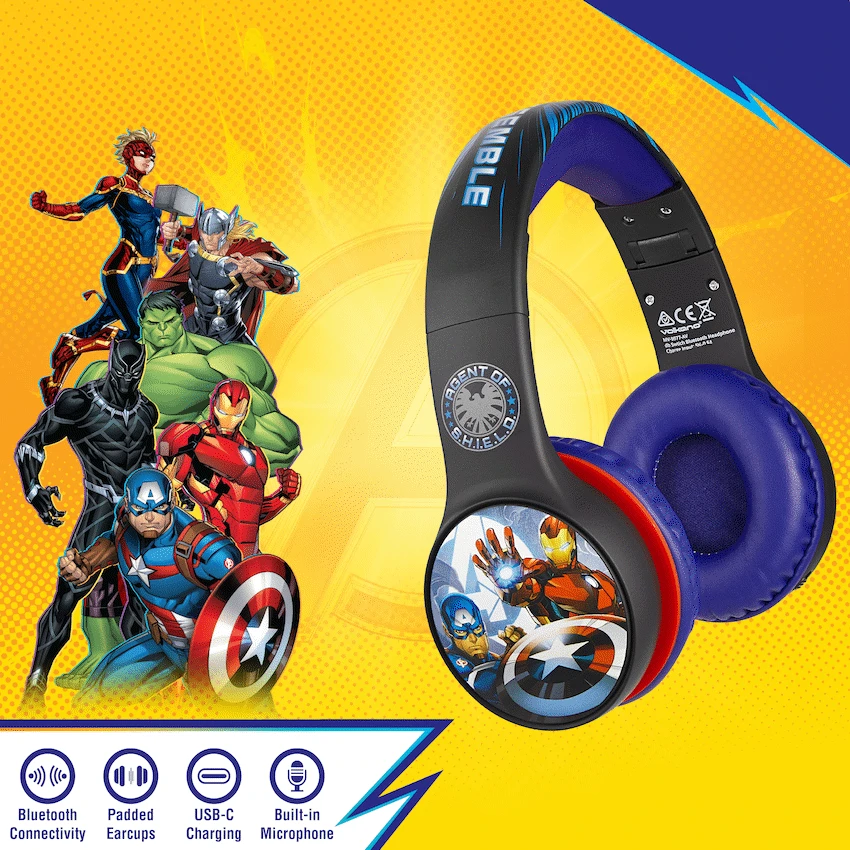 Marvel Avengers Bluetooth Headphones with dB Switch Function - Image 8