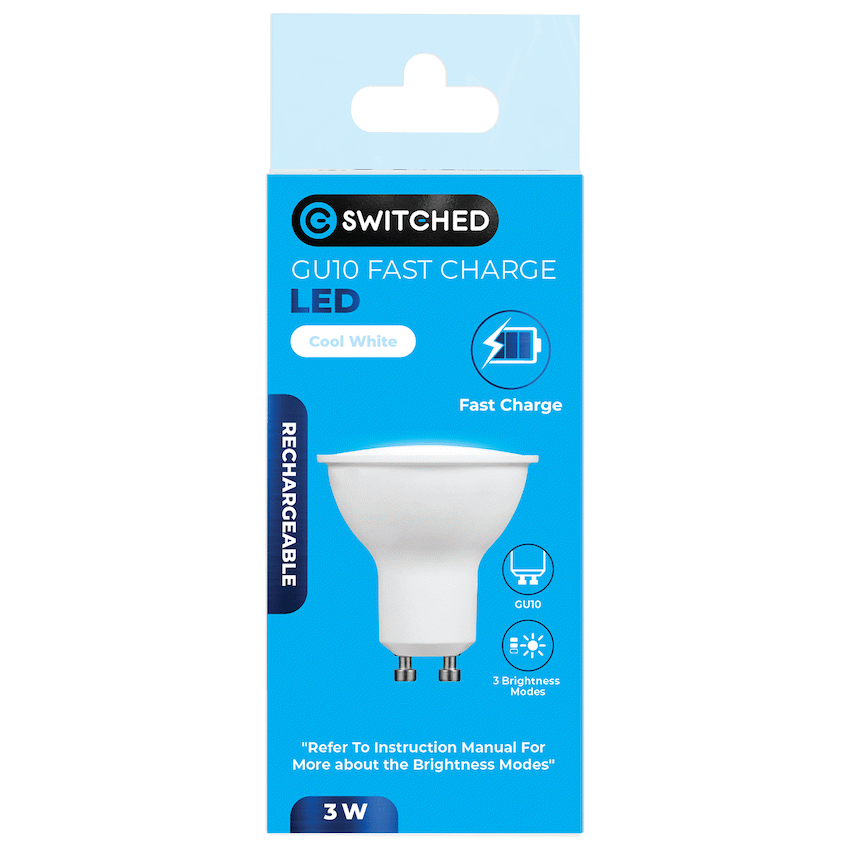 Switched 3w GU10 Rechargeable Fast-Charge LED - Image 5