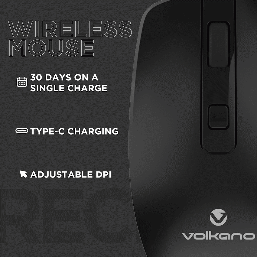 Volkano Granite Series Rechargeable Wireless Mouse - Image 8