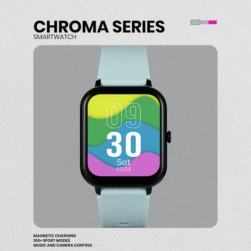 Volkano Chroma Series Smartwatch with Black Strap - Image 35