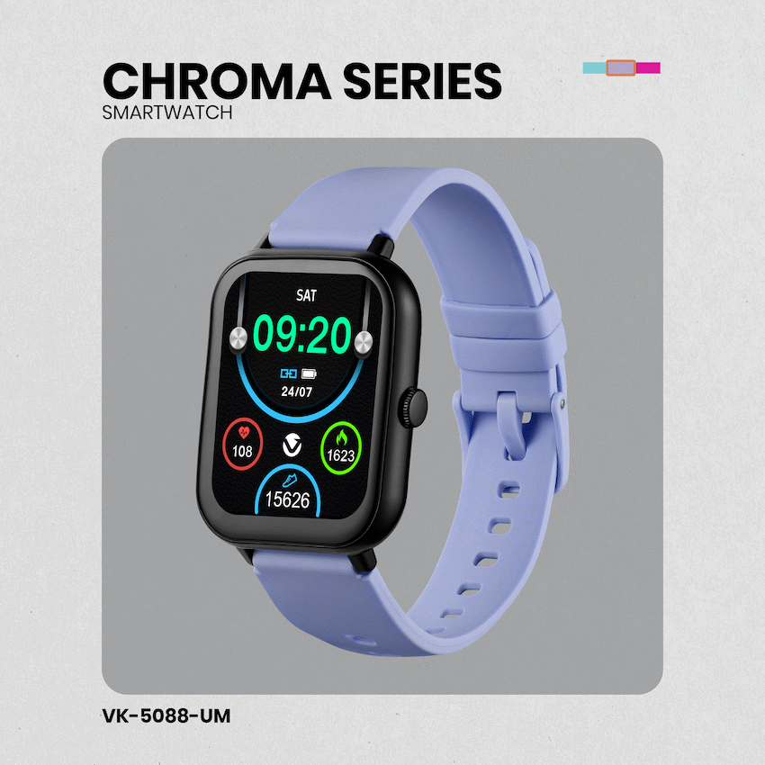 Volkano Chroma Series Smartwatch with Black Strap - Image 51
