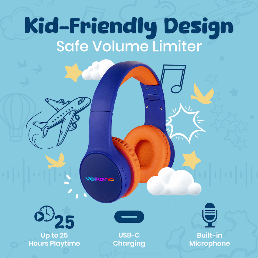 Volkano Atlas Bluetooth Padded Headphones with dB Switch Function - Image 4