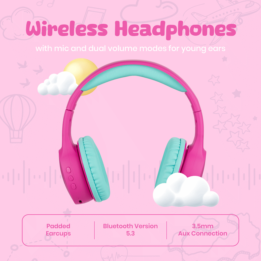 Volkano Atlas Bluetooth Padded Headphones with dB Switch Function - Image 9