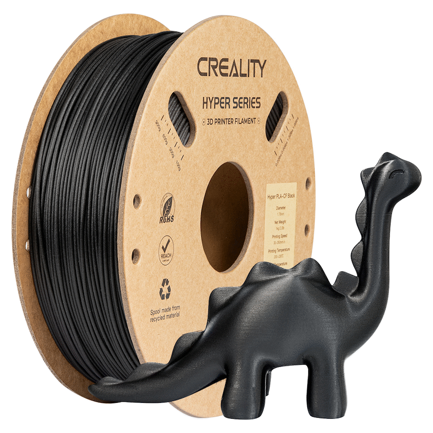Creality Hyper PLA-CF Black Carbon Fibre Texture Filament