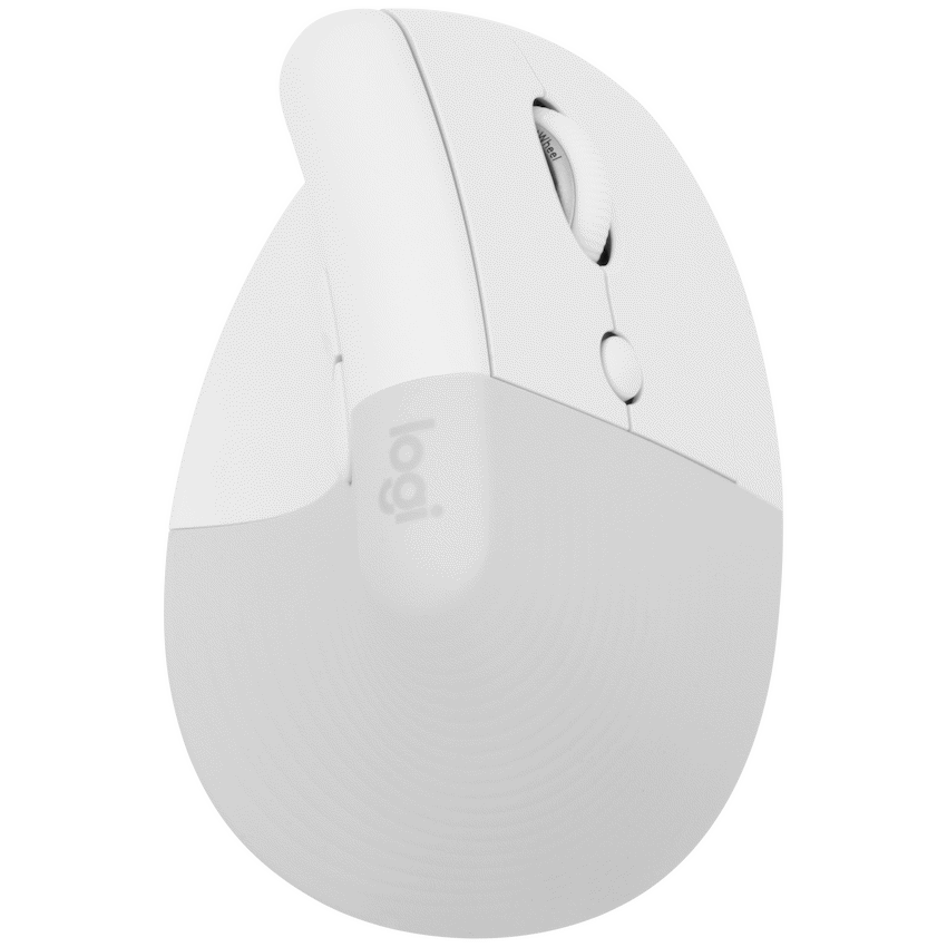 Logitech(R) Lift Vertical Ergonomic Mouse - Off-White/Pale Grey