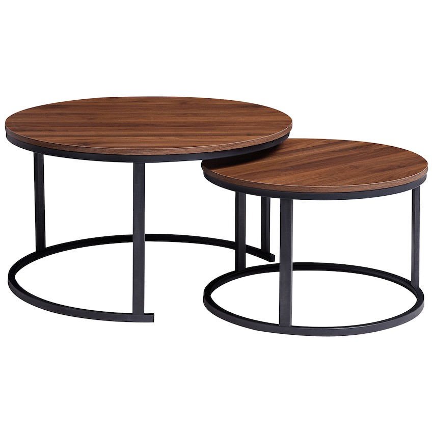 Everfurn Indus Nesting Coffee Table - Mahogany 2-Piece