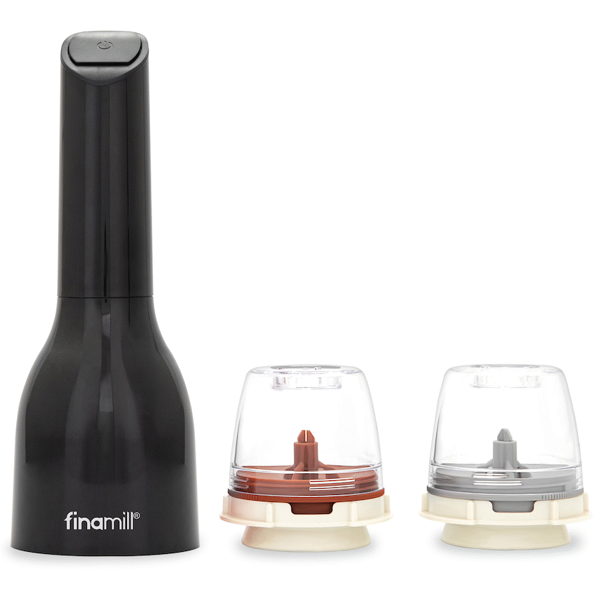 Finamill Battery-Operated Grinder - Midnight Black
