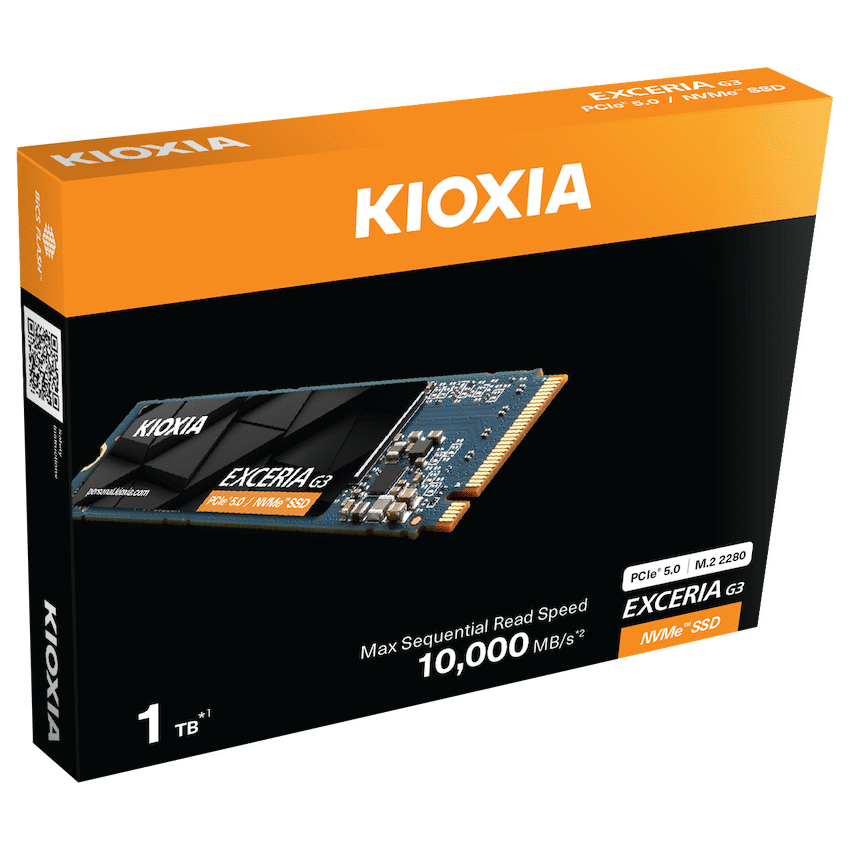 KIOXIA EXCERIA G3 NVMe Series/PCIE 5/M.2 2280 1000GB (10,000/8,900) / 1.3M
