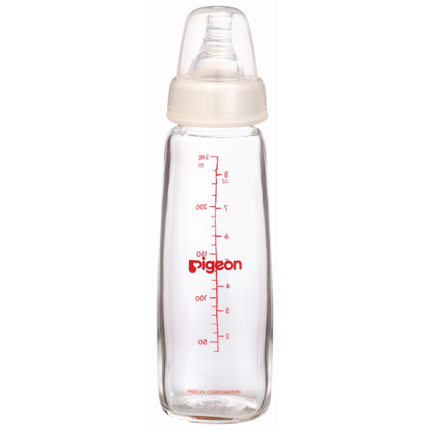 Pigeon Flexible Glass Bottle with Peristaltic Nipple 240ml