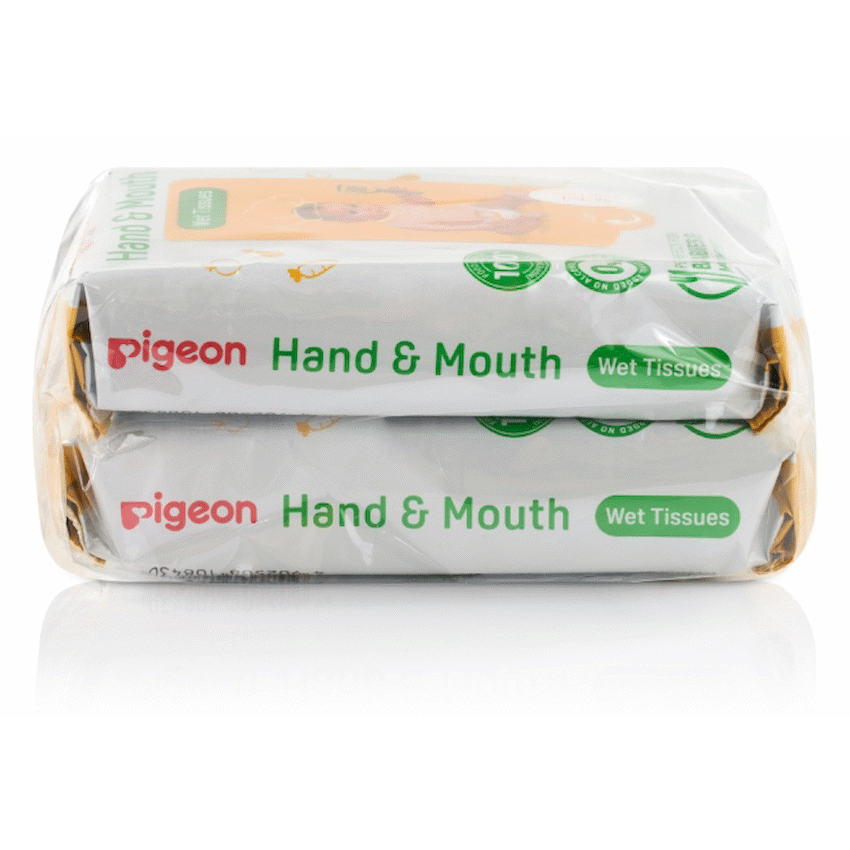 Pigeon - Hand Mouth Wipes 20's 2-in-1