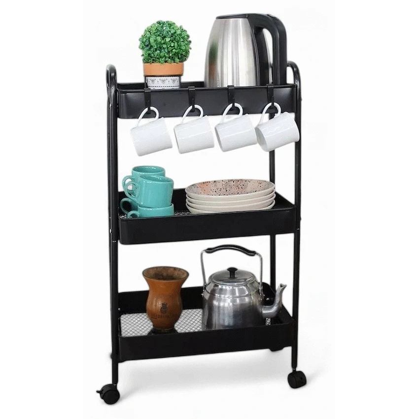 Everfurn Perth Rolling Cart - White