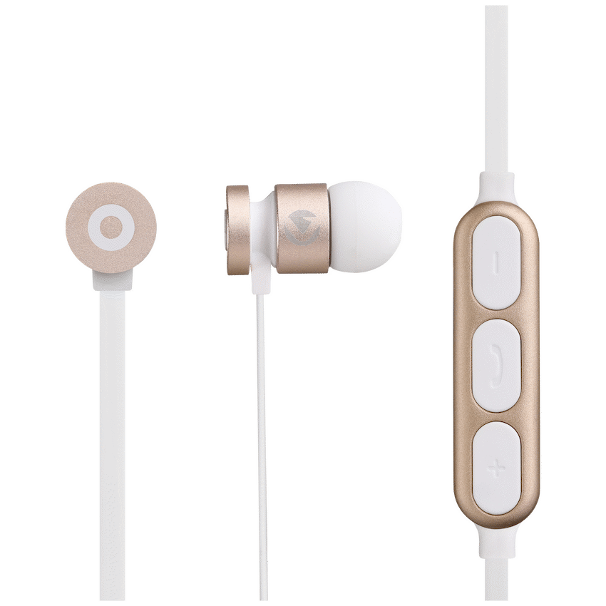 Volkano Mercury Series Bluetooth Magnetic Earphones - Gold/White