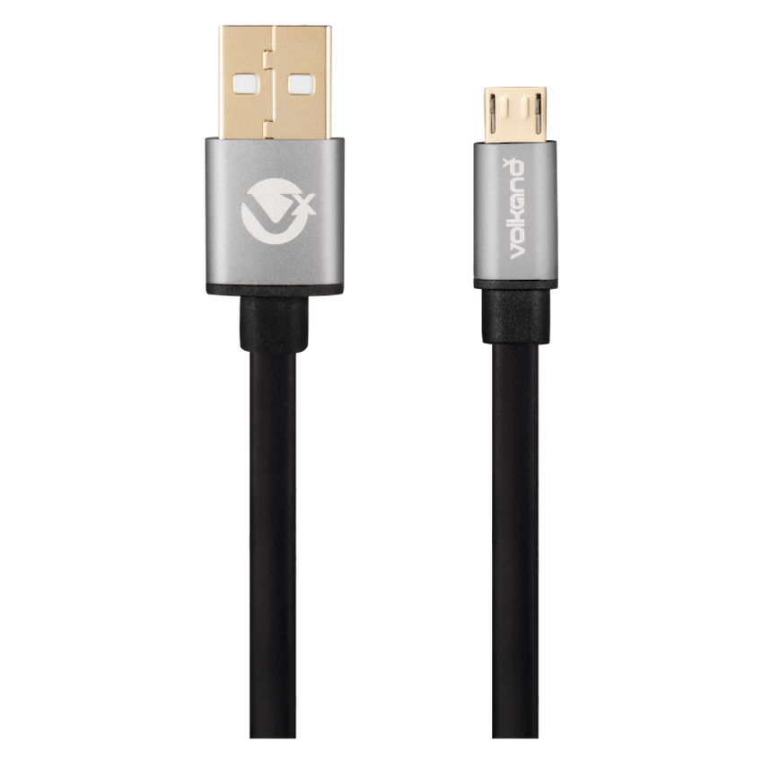 VolkanoX Couple Series Micro USB Premium Twin Pack 1m Charge/Data Cable - Black