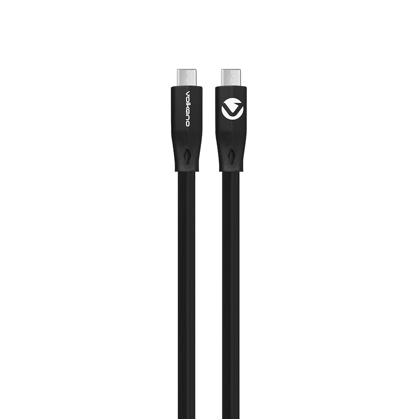 Volkano Slim Series Type-C to Type-C Cable 30W - Black (1.2m)