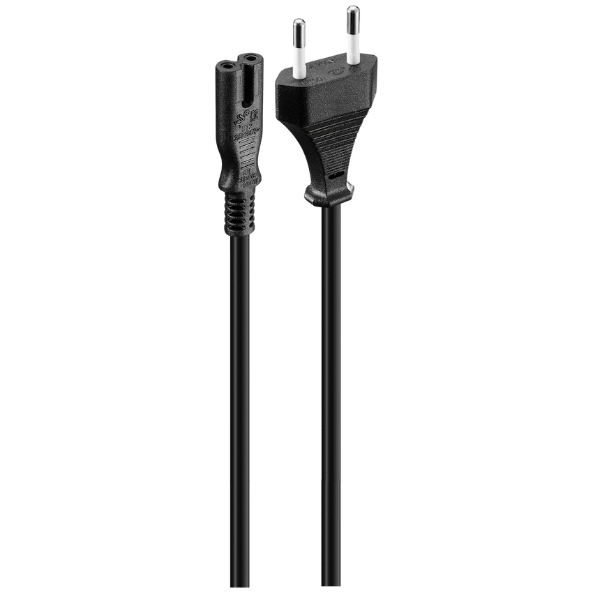 Volkano Presto Series Power Cable 2-Pin Figure 8 to Type-C Euro 1.2m 5a - Black