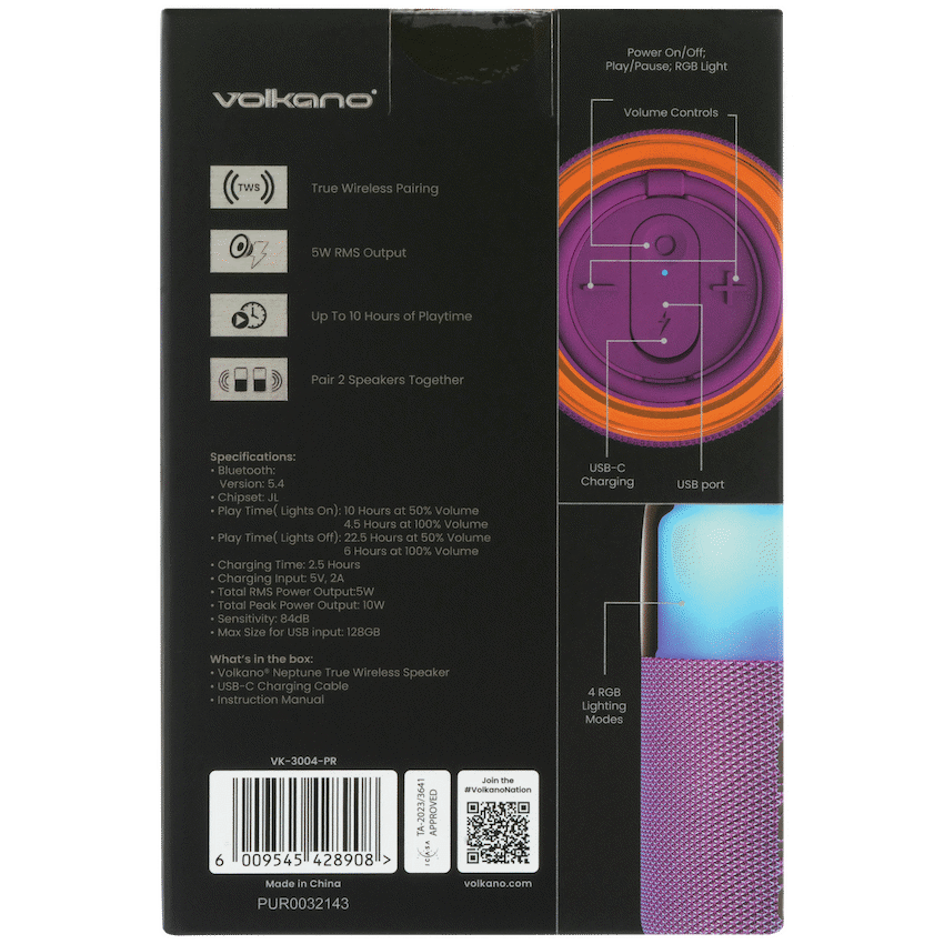 Volkano Neptune Bluetooth Wireless Speaker - Image 25