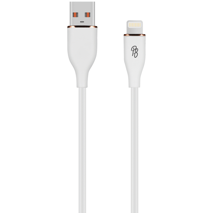 Pro Bass FlexiCord Series 2m USB to Lightning Charging Cable - White