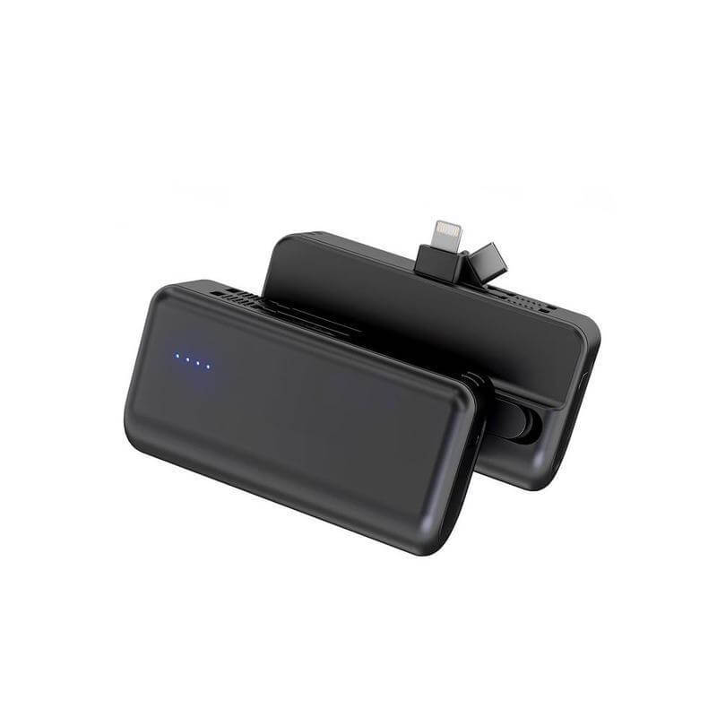 CAPSULE - @memoriiĀ® 4500mAh Mini Powerbank with Inbuilt Cable and Phone Stand