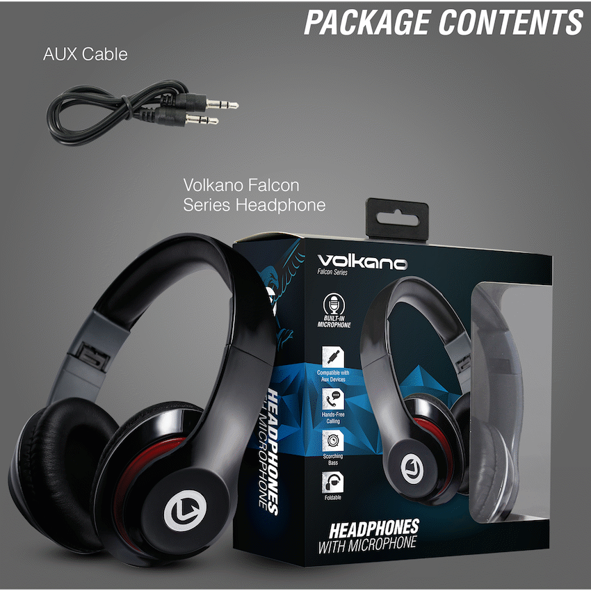Volkano Falcon Headphones with Microphone - Image 6