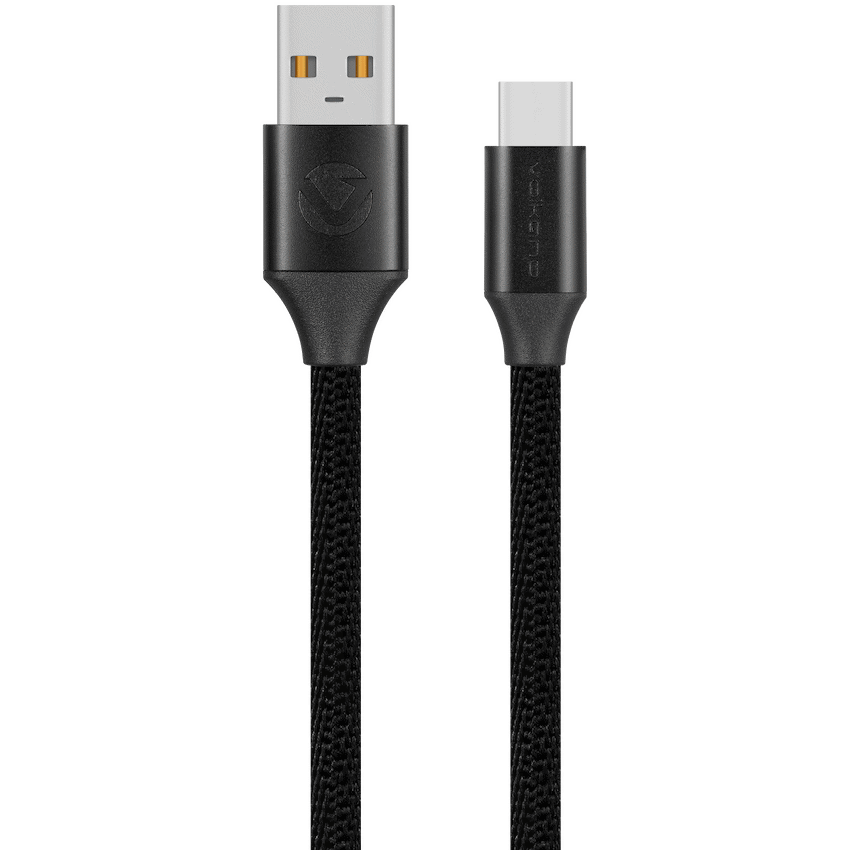 Volkano Weave Series Braided USB A to Type-C Cable 1.2m 60w - Black